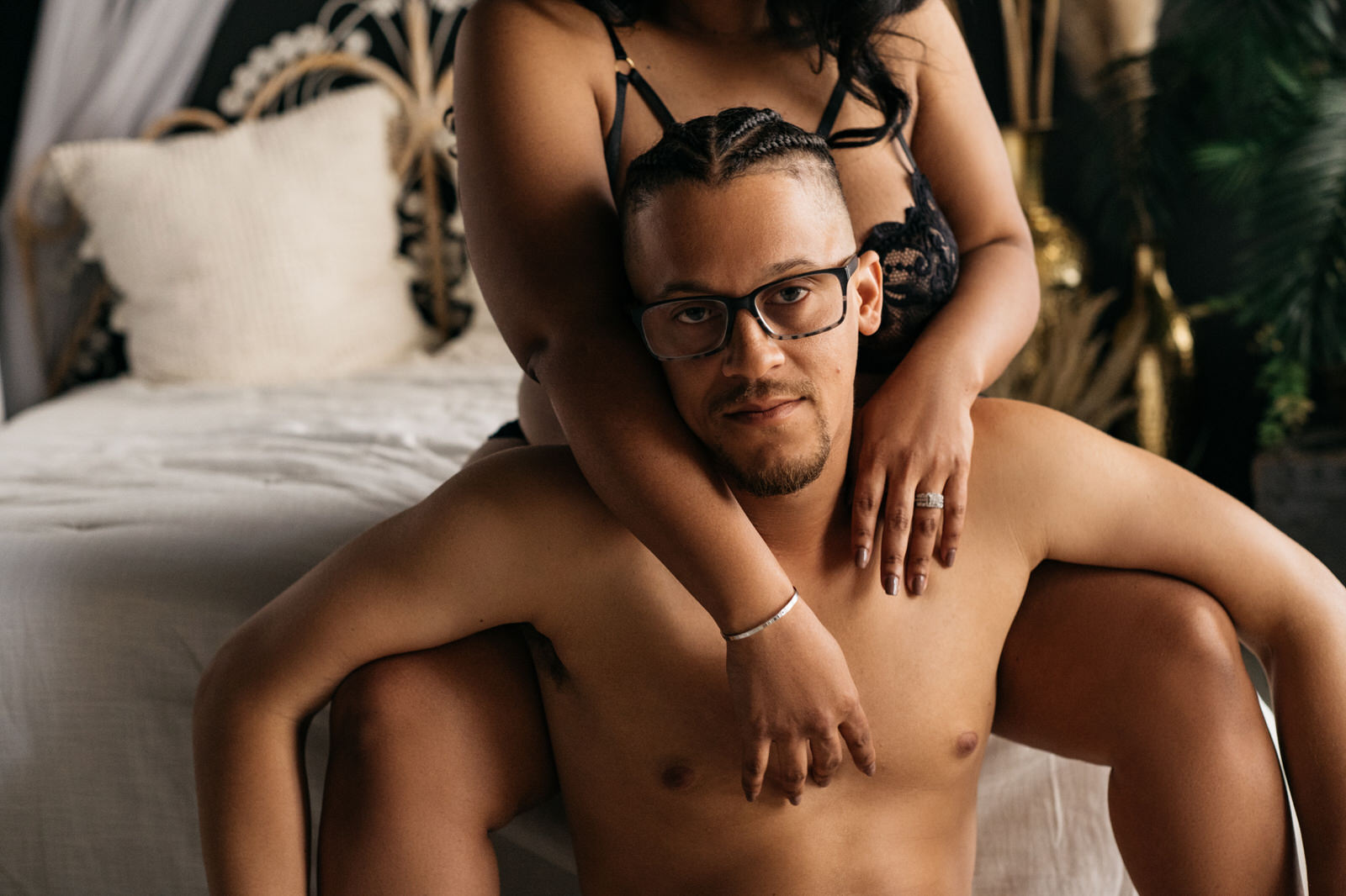 Sexy African American Couples Boudoir Photography Roseville Boudoir Photographer by Carmen Salazar (7)